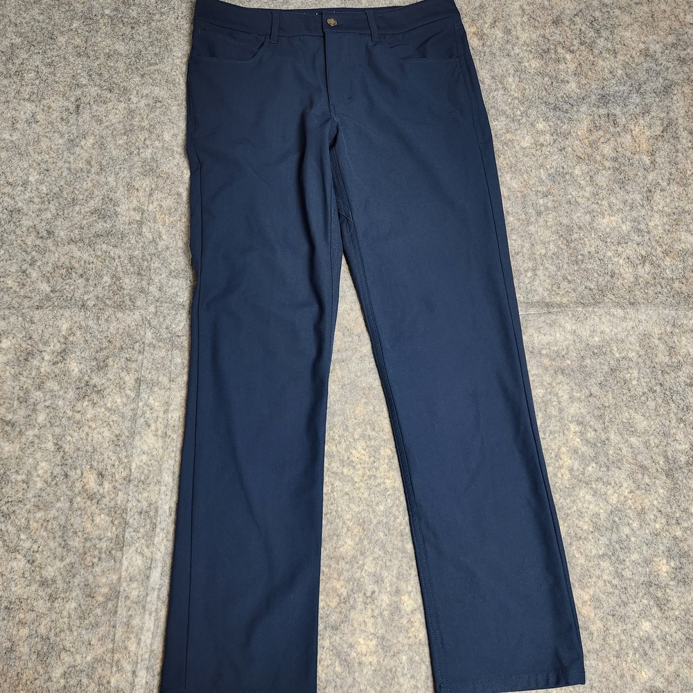 johnnie O Cross Country Pants Men 32x31 High Tide Blue Performance Preppy Chino